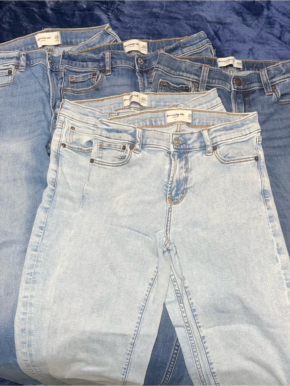ABERCROMBIE KIDS JEANS BUNDLE OF 5 PAIR SZ 11/12